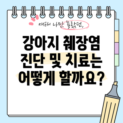 강아지 췌장염 진단 및 치료는 어떻게 할까요?