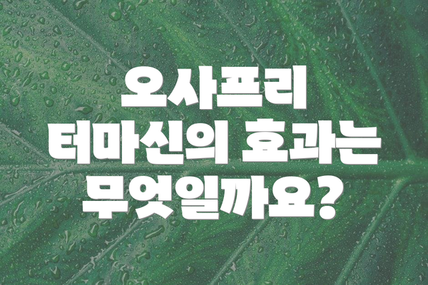 오사프리 터마신의 효과는 무엇일까요?