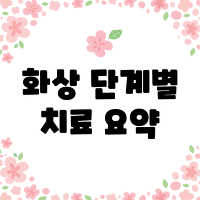 화상 단계별 치료 요약