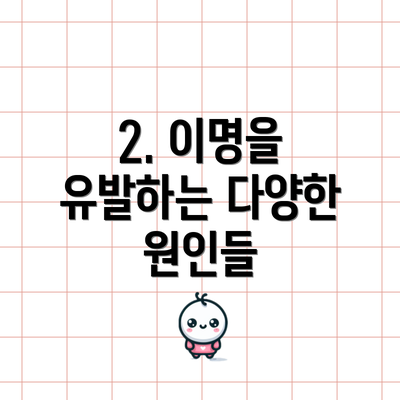 2. 이명을 유발하는 다양한 원인들
