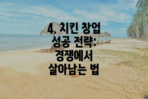 4. 치킨 창업 성공 전략: 경쟁에서 살아남는 법
