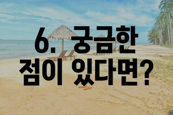 6.  궁금한 점이 있다면?