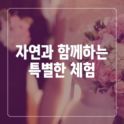 자연과 함께하는 특별한 체험