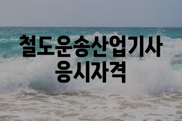 철도운송산업기사 응시자격