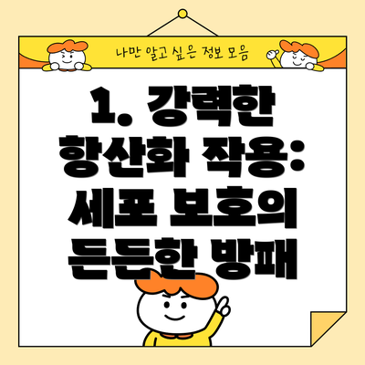 1. 강력한 항산화 작용: 세포 보호의 든든한 방패