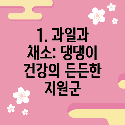 1. 과일과 채소: 댕댕이 건강의 든든한 지원군