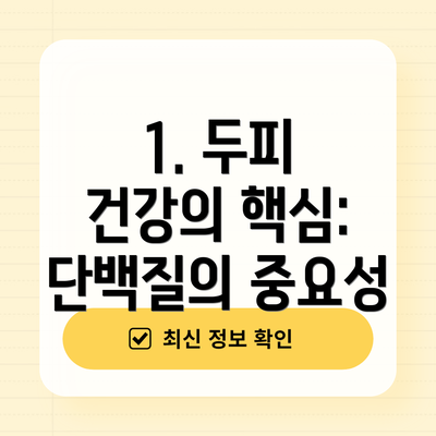 1. 두피 건강의 핵심: 단백질의 중요성