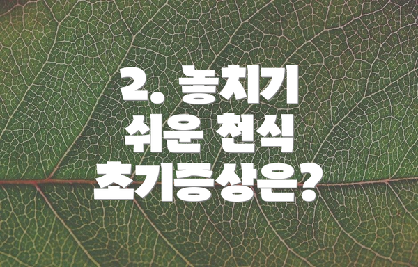 2. 놓치기 쉬운 천식 초기증상은?