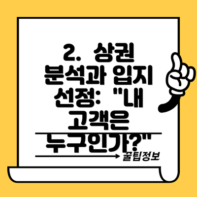 2. 상권 분석과 입지 선정: "내 고객은 누구인가?"