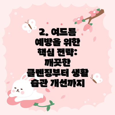 2. 여드름 예방을 위한 핵심 전략: 깨끗한 클렌징부터 생활 습관 개선까지