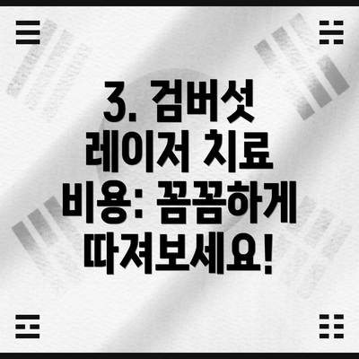 3. 검버섯 레이저 치료 비용: 꼼꼼하게 따져보세요!