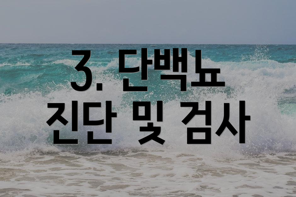 3. 단백뇨 진단 및 검사