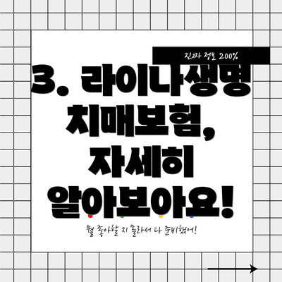 3. 라이나생명 치매보험, 자세히 알아보아요!