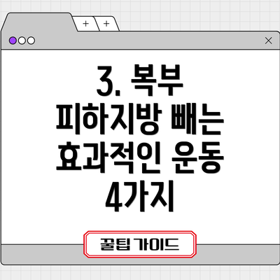 3. 복부 피하지방 빼는 효과적인 운동 4가지