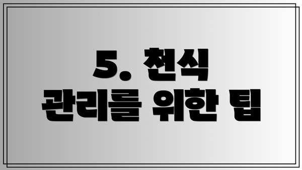 5. 천식 관리를 위한 팁