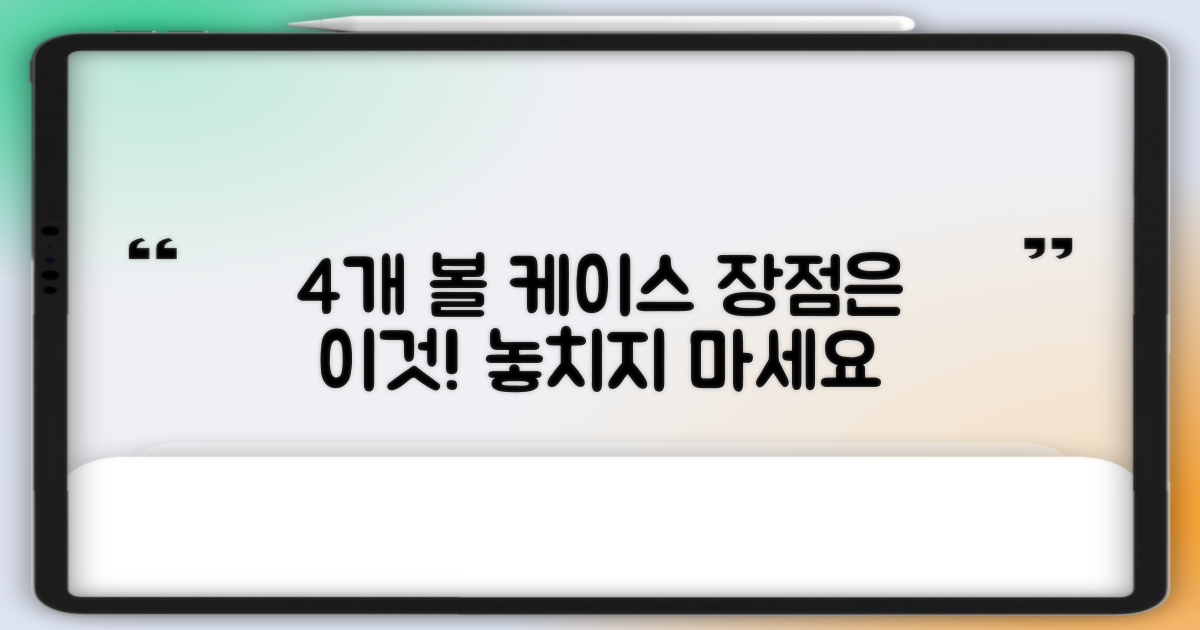 4개 들이 볼 케이스 장점