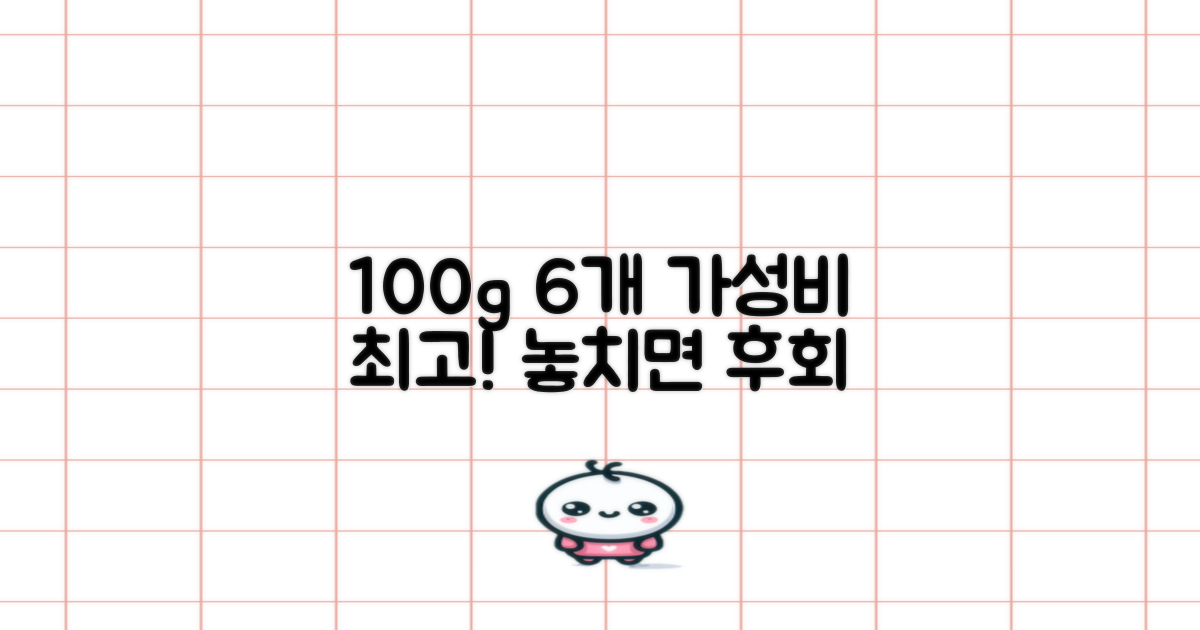 100g 6개, 가성비 분석