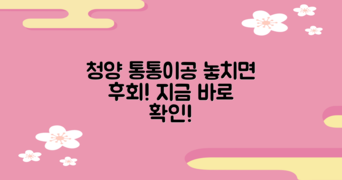 청양 통통이공, 놓치지 마세요