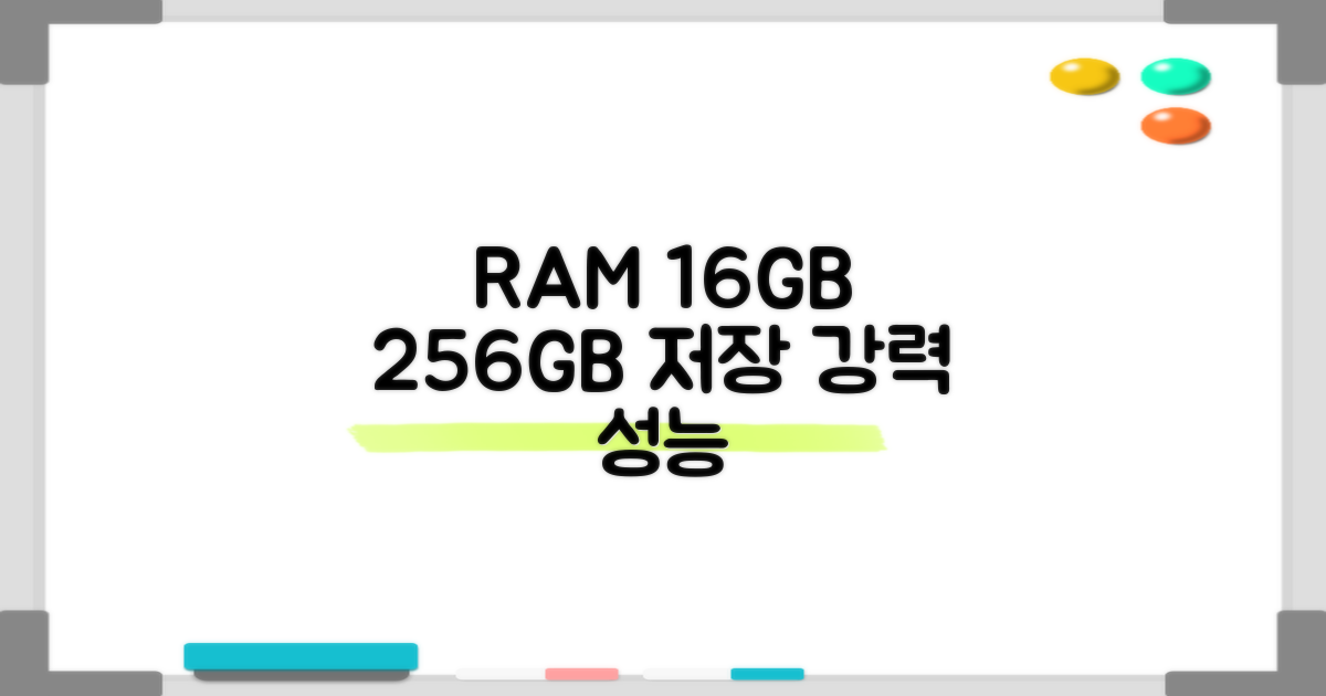 16GB RAM, 256GB 저장공간