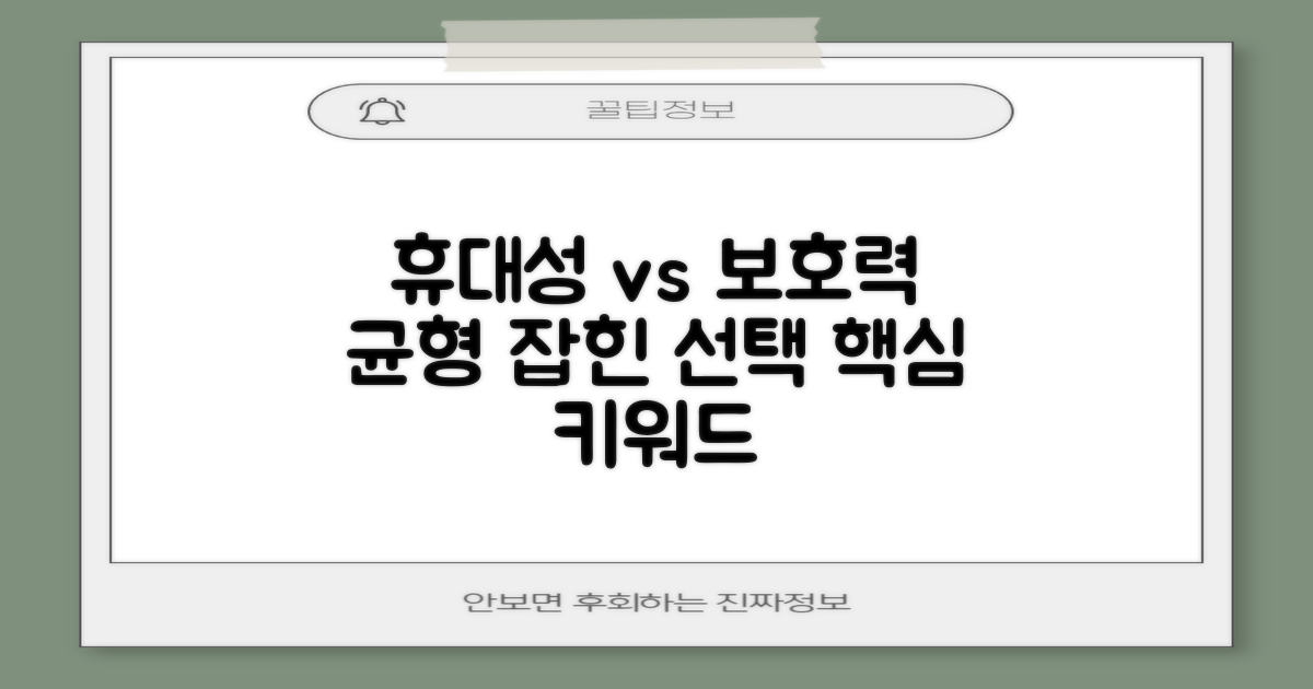 휴대성 vs 보호력, 균형 찾기