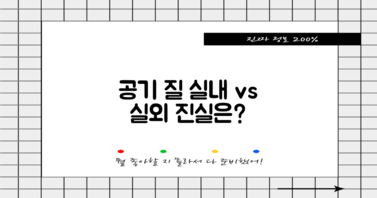 실내 vs 실외, 공기의 진실