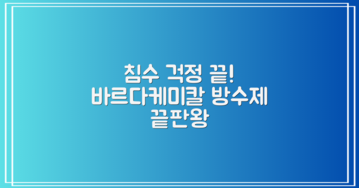 바르다케미칼 침투형 바르는 방수제, 침수 걱정 끝!