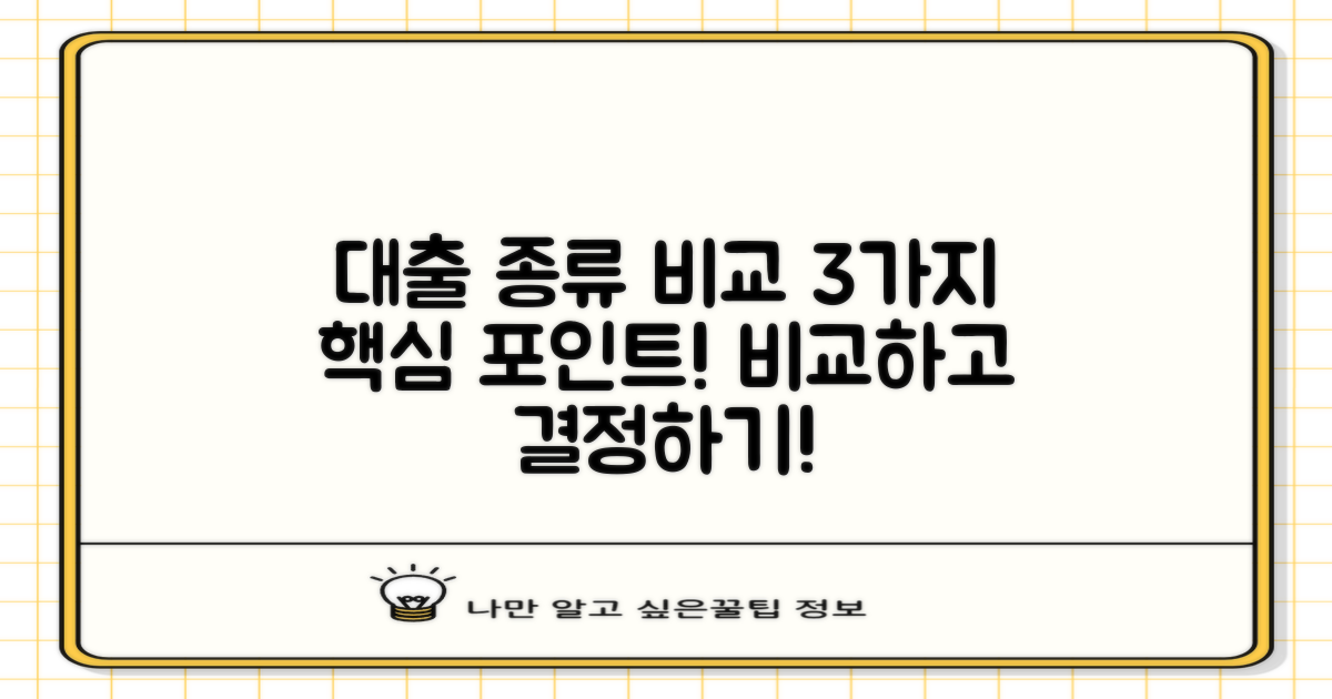 3가지 대출 종류 비교