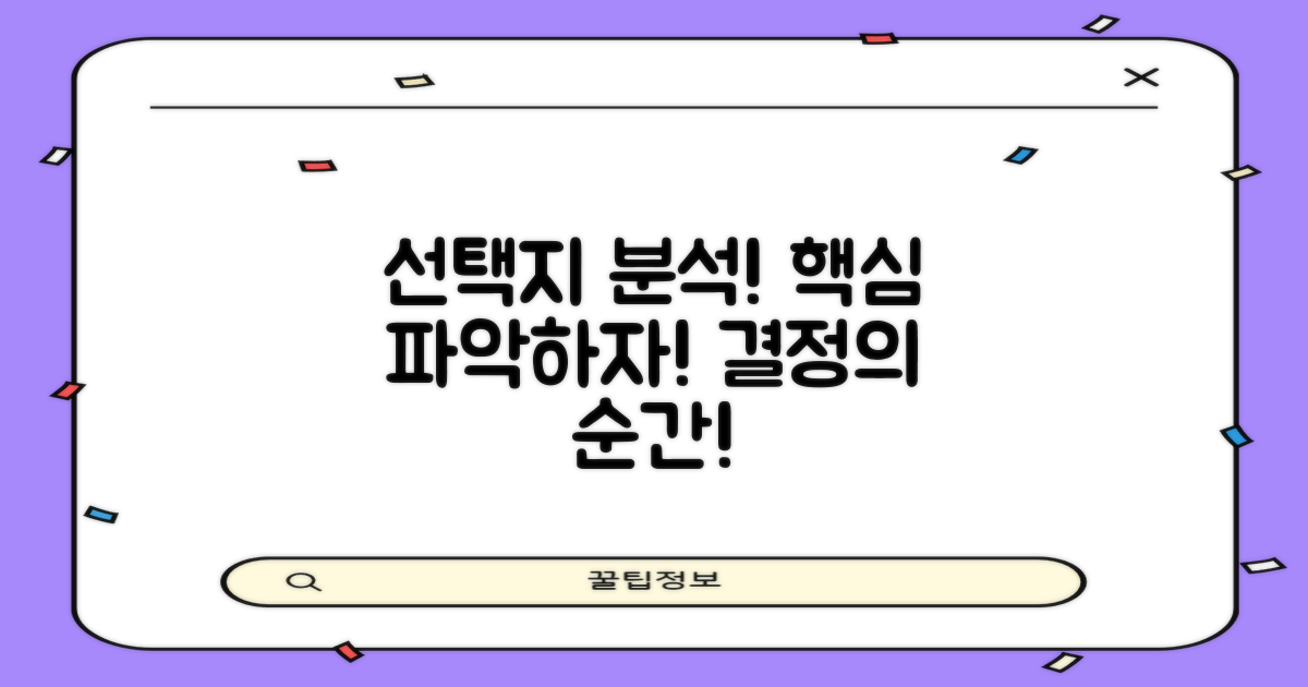 선택지를 분석해보세요