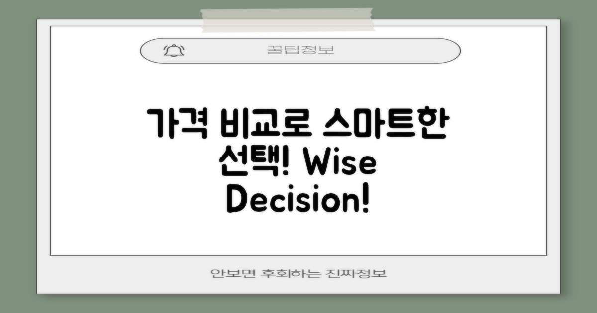가격 비교로 현명하게 결정하세요