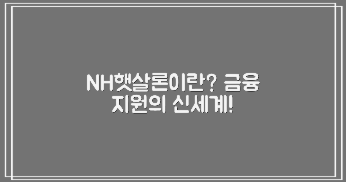NH햇살론이란 무엇인가?