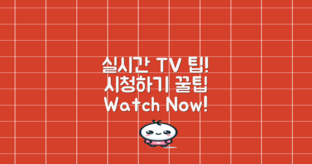 실시간TV 시청 팁은?