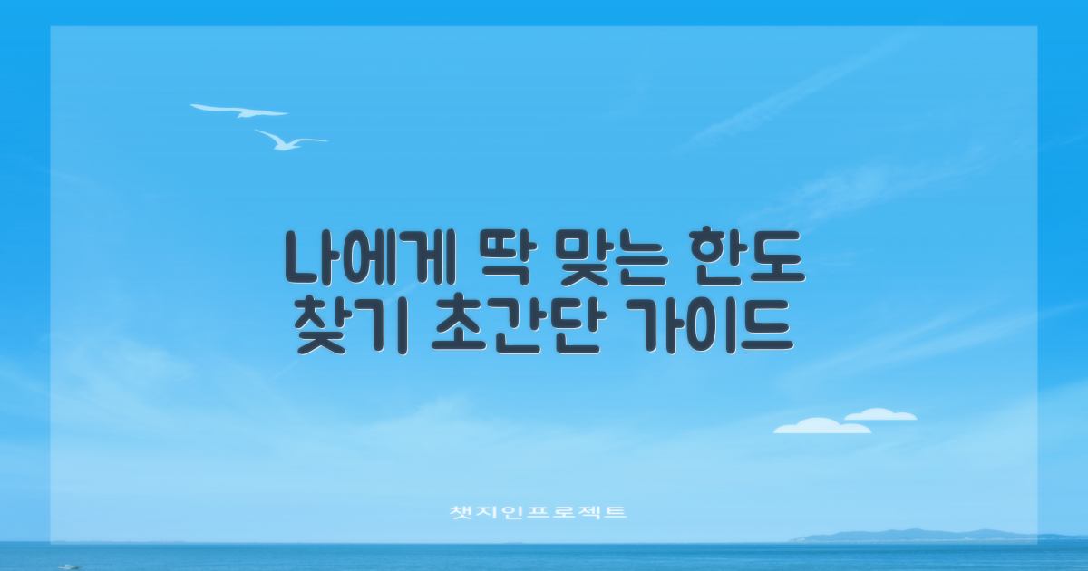 나에게 꼭 맞는 한도 찾기