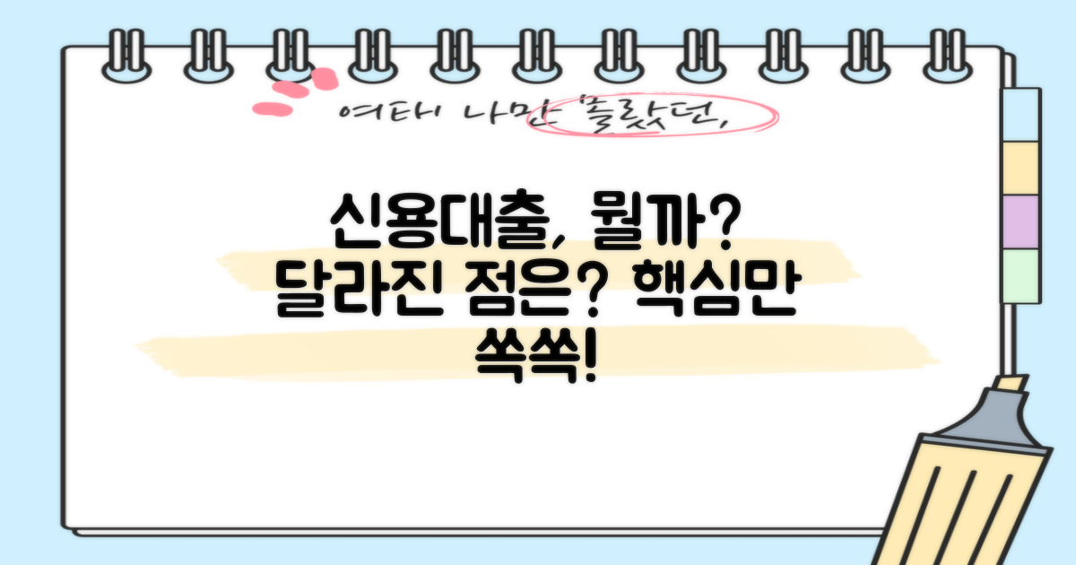 신용대출, 무엇이 다를까?