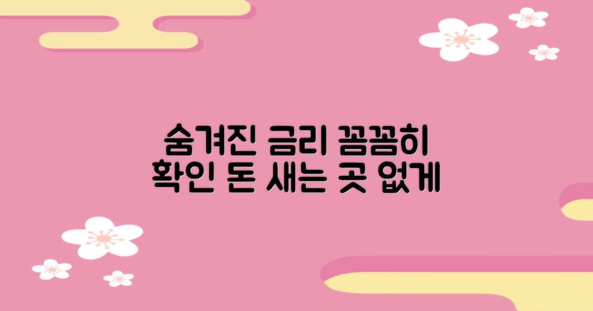 숨겨진 금리, 꼼꼼히 확인하세요