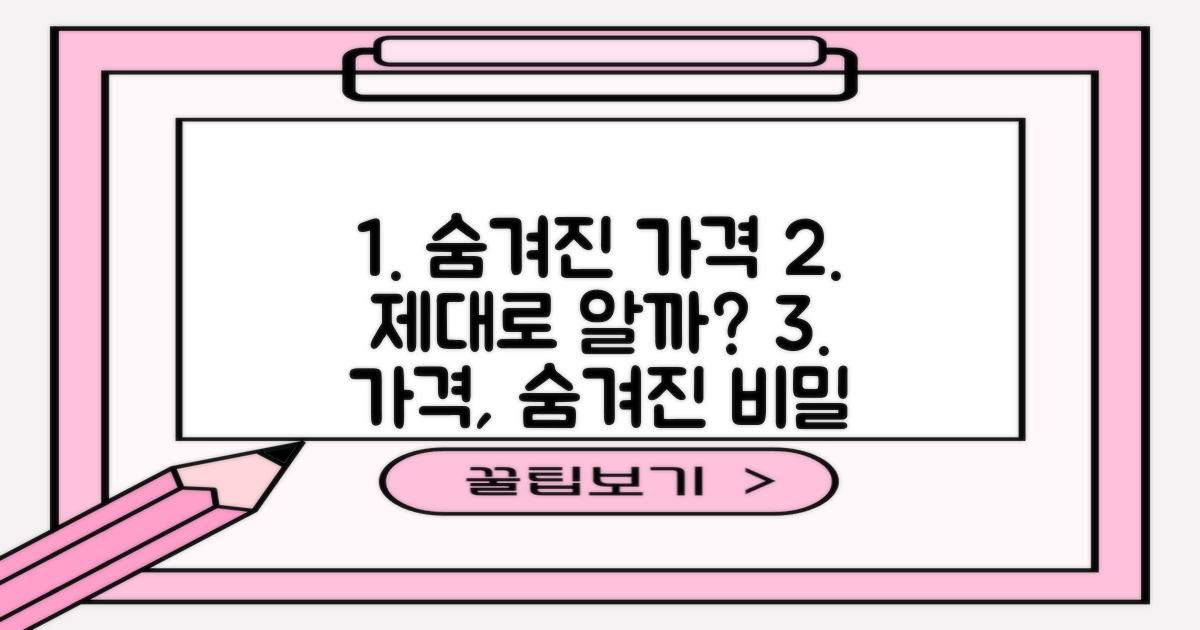 숨겨진 가격, 제대로 알까?